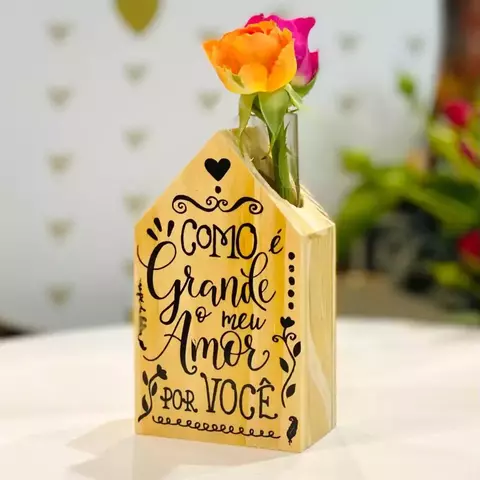 Mini Vaso Casinha Grande amor