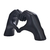Escultura Mãos Coração Preta - comprar online