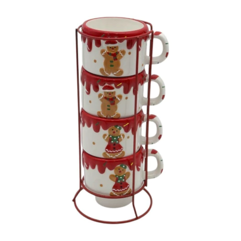 Canecas empilháveis - Biscoito natalino - comprar online