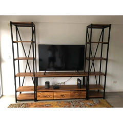 Combo Rack de TV 3 Cajones 140cm con torres 40cm