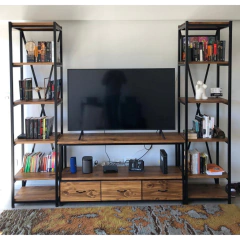 Combo Rack de TV 3 Cajones 140cm con torres 40cm