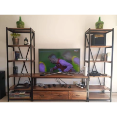 Combo Rack de TV 3 Cajones 140cm con torres 60cm - Cuarenta Home & Deco