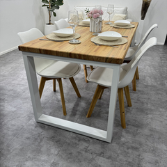 Mesa "Aluche" Madera de Eucalipto 150x80 B - Cuarenta Home & Deco
