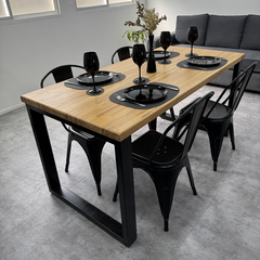 Mesa "Aluche" Madera de Eucalipto 150x80 N - comprar online