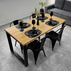 Mesa "Aluche" Madera de Eucalipto 150x80 N - comprar online