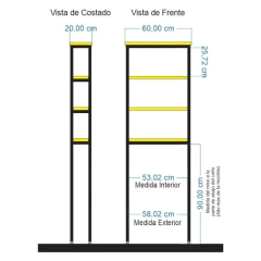 Mueble para baño - 60x20x180 - comprar online