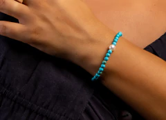 Pulseira Turquesa e Pérola - comprar online