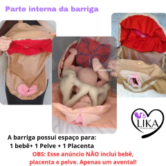 Avental simulador de parto normal e cesárea (SEM bebê) - loja online