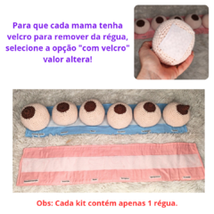 Mamas de crochê na régua ( sem ou com velcro) na internet