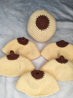 Imagem do 1 mama de crochê + capas mamilos diferentes