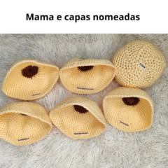 1 mama de crochê + capas mamilos diferentes - LIKA
