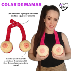 Colar de mamas em crochê (substitui avental)