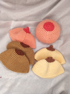 1 mama de crochê + capas mamilos diferentes - loja online
