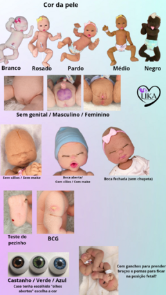 Boneca com caixa de som, cabelos e olhos abertos na internet