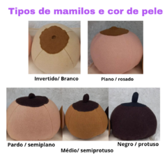 Imagem do 1 mama de tecido + capas mamilos diferentes (escolha a quantidade, valor altera)