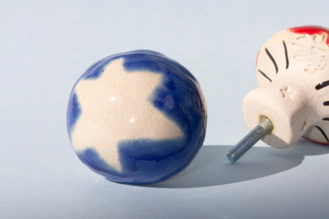 Pendurador/Puxador - Azul - comprar online