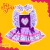 Romper junino xadrez rosa e roxo - comprar online