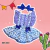 Romper junino xadrez e floral azul - comprar online