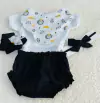 Conjunto cor Preta para bebê reborn menina até 50cm
