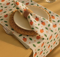 Caminho de Mesa 100% Algodão Ceci Petit Home - Cordel Encantado Caju - loja online