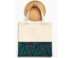 Kit 5 Panos de Prato 100% Algodão com Ecobag Premium - Raízes de Fé Cactos - Ceci Petit Home | Feito com Amor