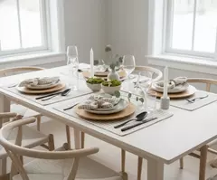 Jogo Americano 37x45cm Jardim Encantado Xadrez Bege - Ceci Petit Home | Feito com Amor