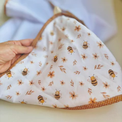 Toalha Fralda Com Capuz Quadriculada Camada Dupla PREMIUM 100% algodão - Doce Mel - comprar online