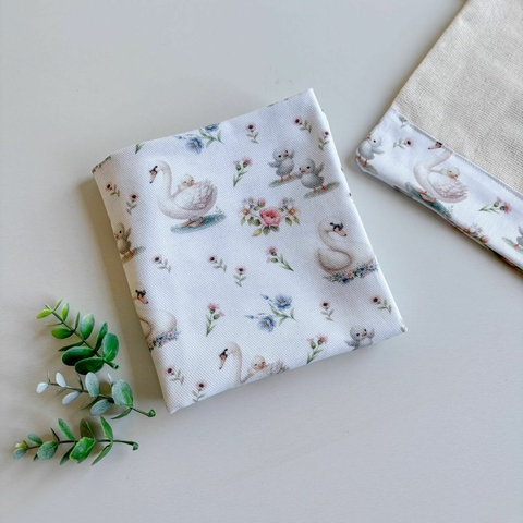 Cueiro Flanelados 100% Algodão com Saquinho Presenteável - Mamãe Cisne - comprar online