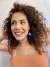 Brinco Pompom Azul - comprar online