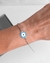PULSEIRA ELOS OLHO GREGO RESINADO AZUL [SX.091] - Mar em Prata