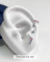 BRINCO EAR CUFF CHANFRADO COLORIDO [VE.144] - Mar em Prata