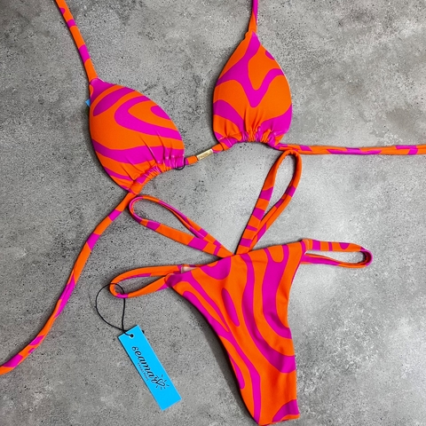 Biquíni Dona de Si 2 fitas Pink Tangerina