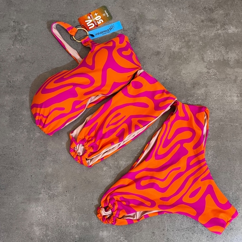 Maiô Ana Pink Tangerina