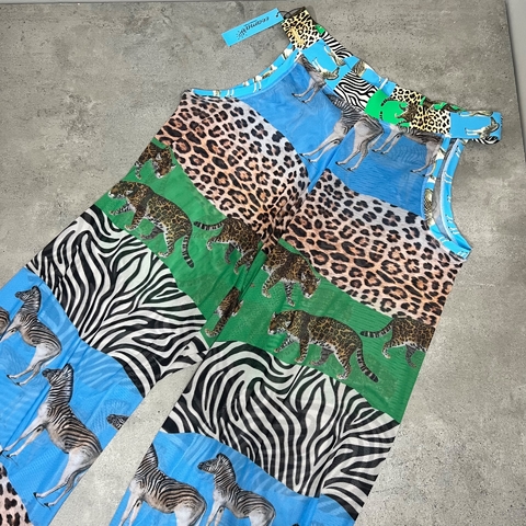 Calça Tule estampa Safari