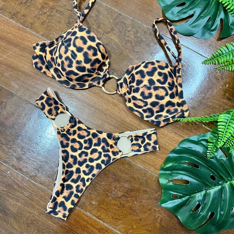Biquíni Musa + Argola Leopardo