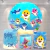 KIT PAINEL + TRIO DE CILINDROS SUBLIMADOS BABY SHARK