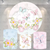 KIT PAINEL + TRIO DE CILINDROS SUBLIMADOS BORBOLETAS