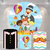 KIT PAINEL + TRIO DE CILINDROS SUBLIMADOS MUNDO BITA