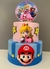 BOLO FAKE PRINCESA PEACH E MARIO