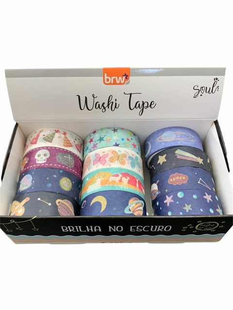 Fita Adesiva Washi Tape Brilha no Escuro
