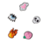 Kit Jibbitz Drawn Symbols Pack com 5 unidades Crocs