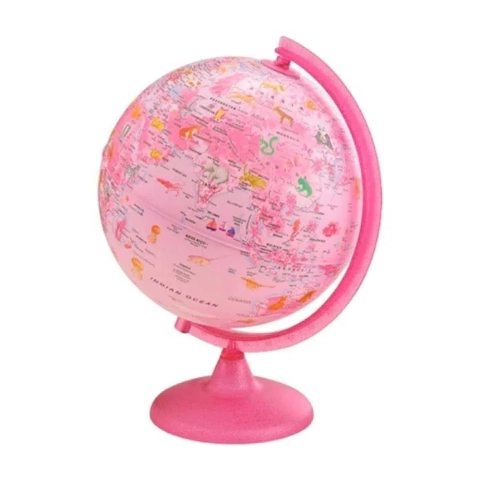 Globo Terrestre Luminoso Pink Zoo