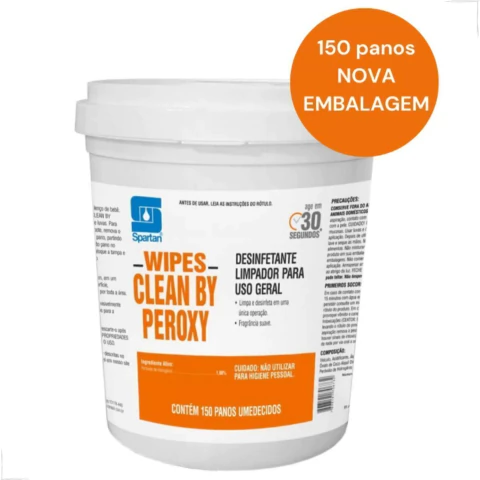 Wipes Clean By Peroxy 150 Panos Umedecidos - Spartan
