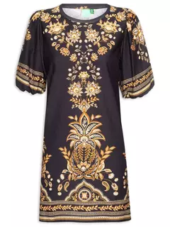 Imagem do Vestido Tshirt Mg Bufante Flora Abacaxi