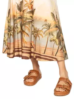 Vestido Midi Estampa Fim De Tarde - LUAR