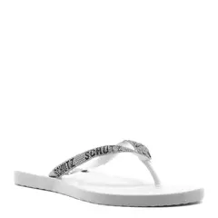 Schutz Chinelo Flip Flop logomania branco na internet