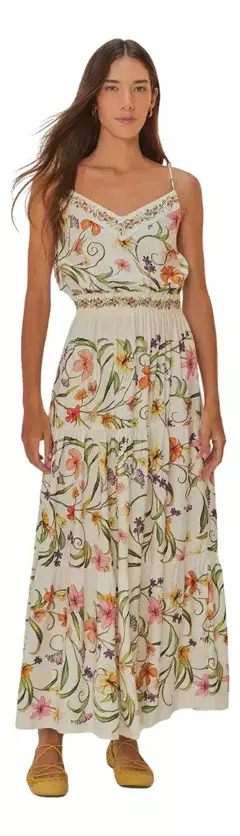 Vestido Longo Vestida De Flor - comprar online