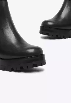 Imagem do Bota Grunge Salto Medio Preto