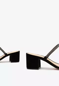 Imagem do Sandalia Mule Glam Salto Bloco Preto