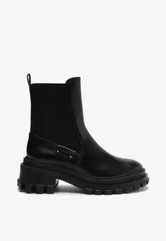 Bota Solado Tratorado Preta - comprar online